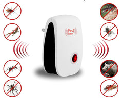 Ultrasonic Pest Repeller Machine for Mosquito Rats Cockroach Home Plug in Electric Pest Repellent Pest Control Reject Aid (Red)